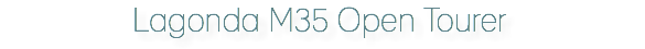 Lagonda M35 Open Tourer